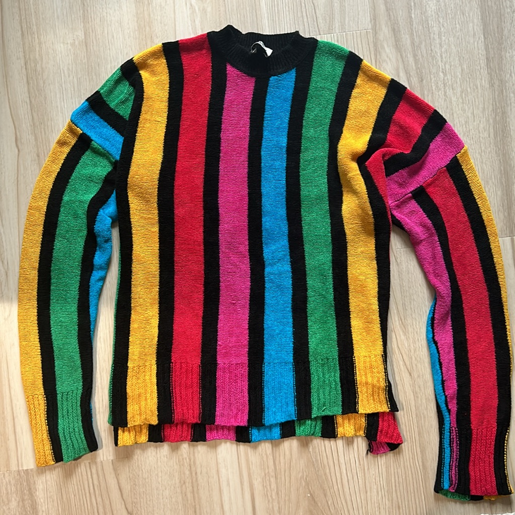Show Me Your Mumu Rainbow Sweater Small